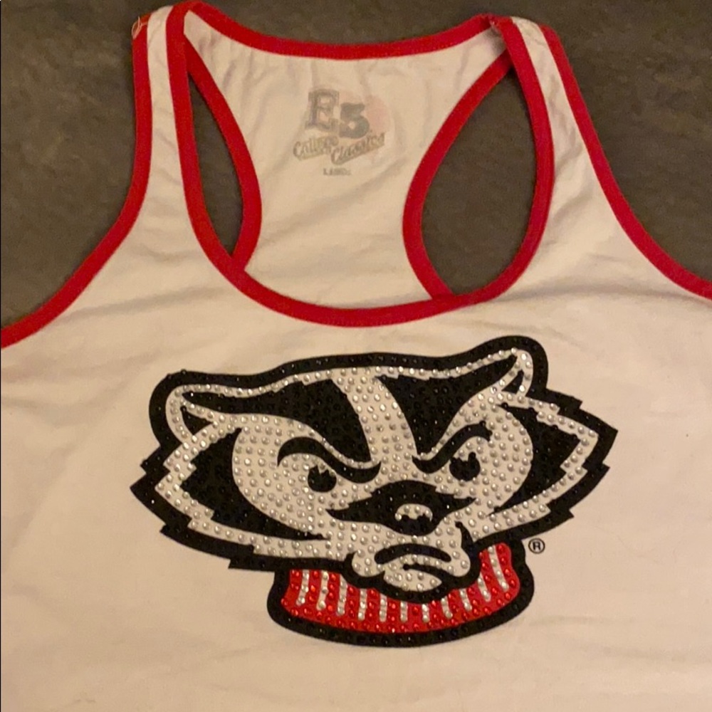 WI Badgers tank with bling